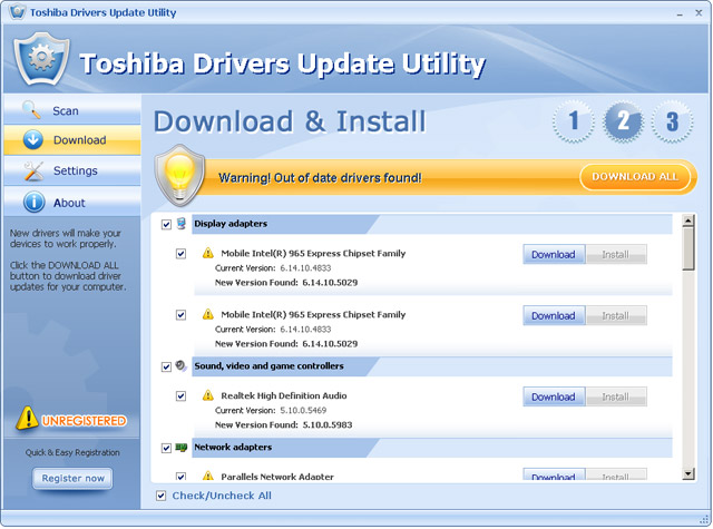 toshiba driver update utility tool